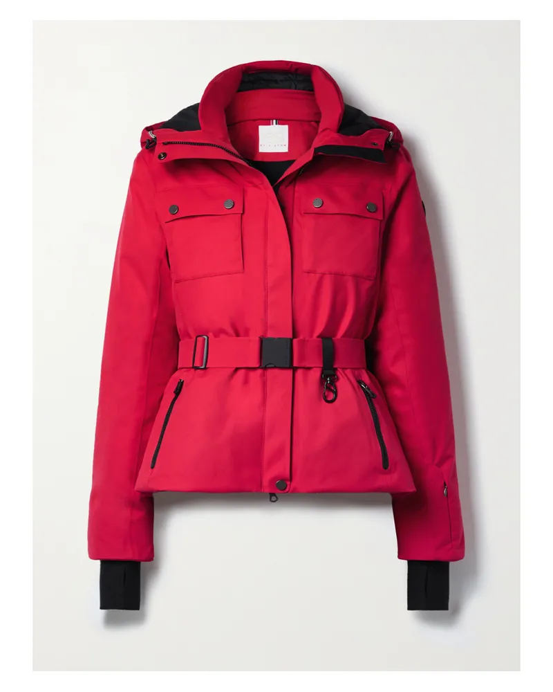 Erin Snow Net Sustain Diana Skijacke Aus Recyceltem Shell Mit Kapuze Und Gürtel - Rot Rot