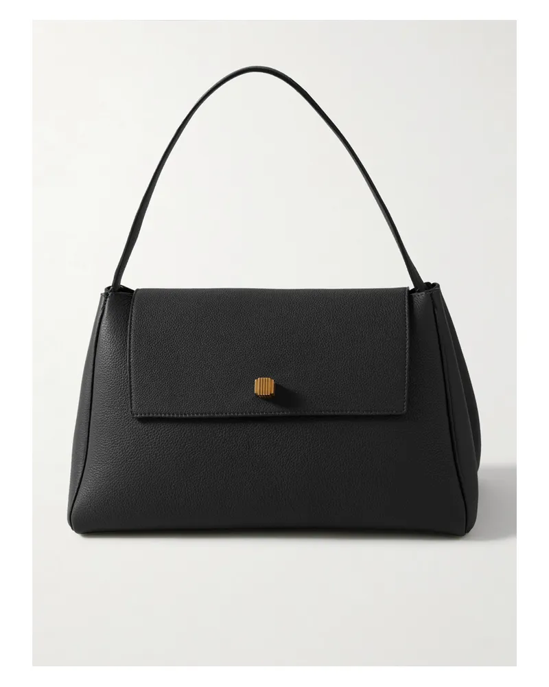 KHAITE Audrey Textured-leather Shoulder Bag - Black Black