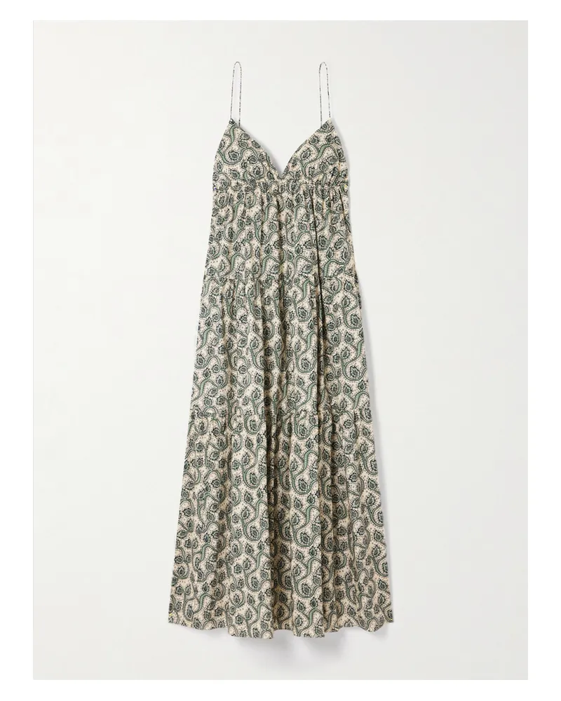 Matteau Printed Organic Cotton-poplin Midi Dress - Multi Multi