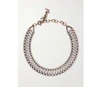 Goldfarbene Kette Mit Kristallen - Metallic