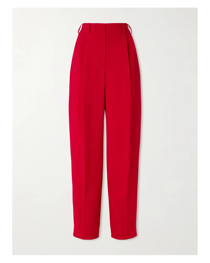 Givenchy Pleated Crepe Wide-leg Pants - Red Red