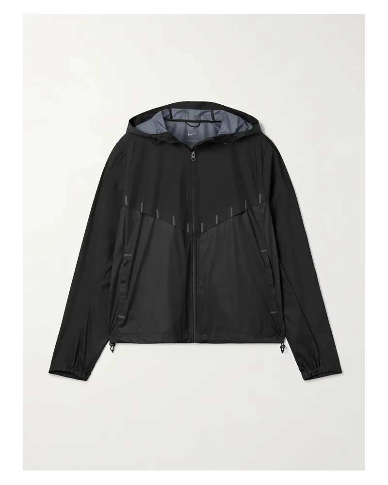 Nike Aeroswift Aerogami Kapuzenjacke Aus Storm-fit-material - Schwarz Schwarz
