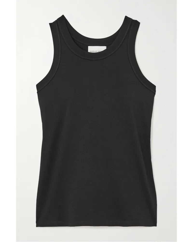 Loulou Studio Net Sustain Poso Supima Tanktop aus Biobaumwoll-jersey Schwarz