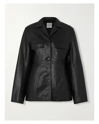 Totême Hourglass Lederjacke Schwarz