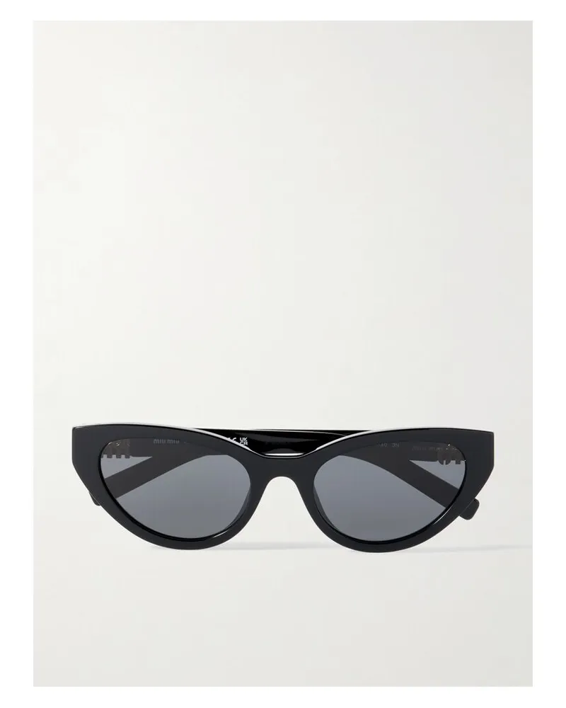 Miu Miu Sonnenbrille Mit Cat-eye-rahmen Aus Azetat - Schwarz Schwarz