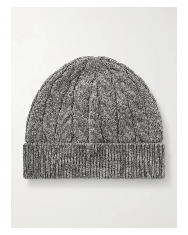 Loro Piana Cedar Cable-knit Cashmere Beanie - Gray Gray