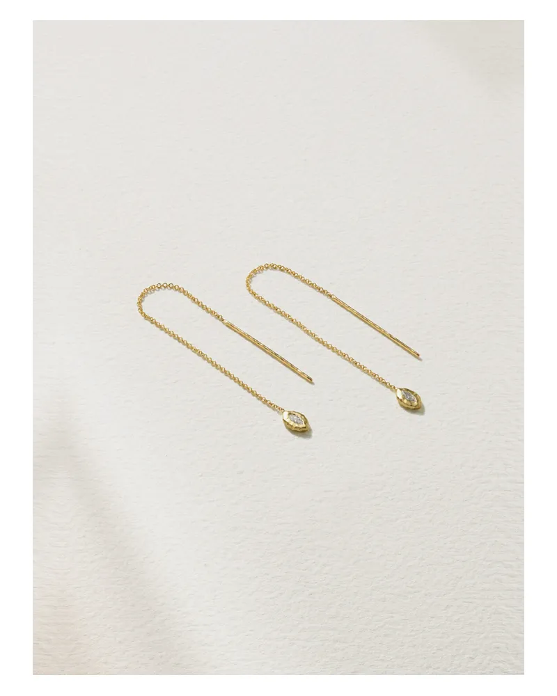 Octavia Elizabeth Net Sustain Nesting Gem Ohrringe Aus Recyceltem 18 Karat Gold Mit Diamanten Gold
