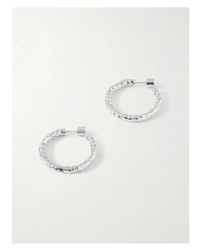 Jennifer Fisher Hailey Mini Silver-plated Hoop Earrings Silver