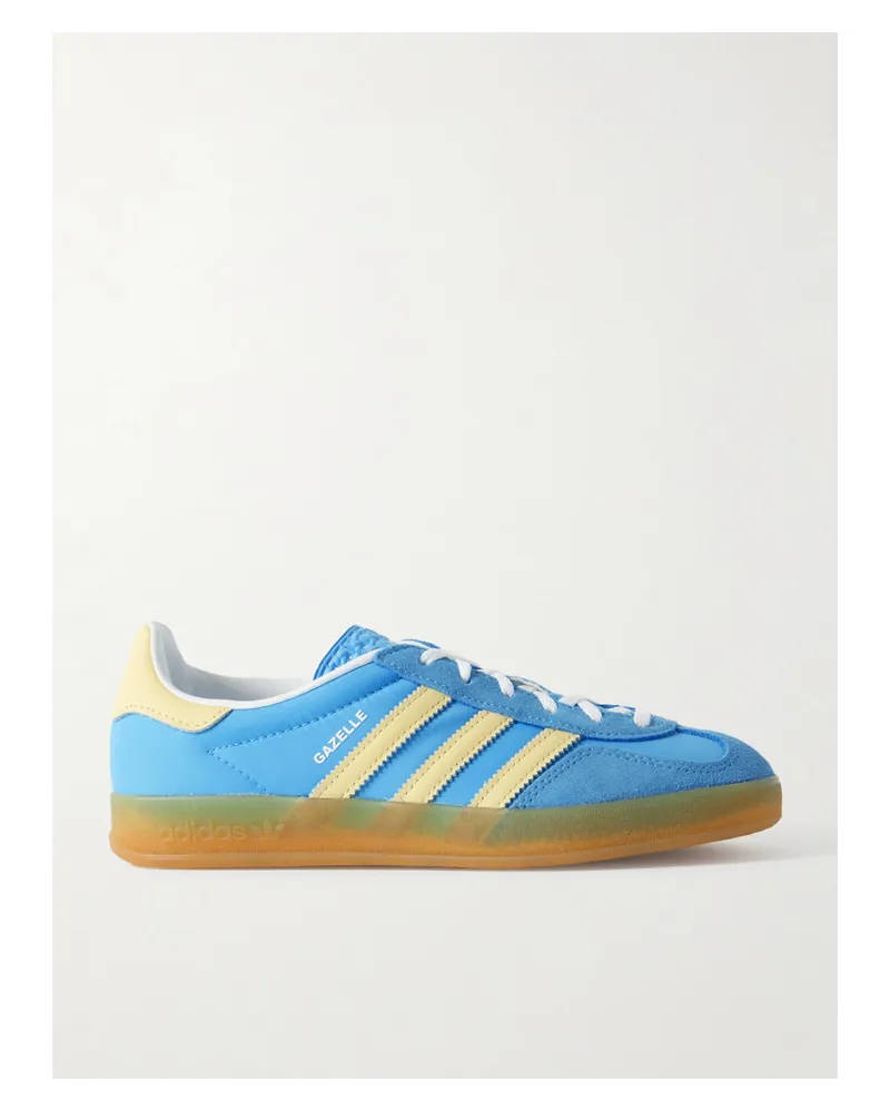 adidas Gazelle Indoor Sneakers aus Veloursleder und Nylon Blau