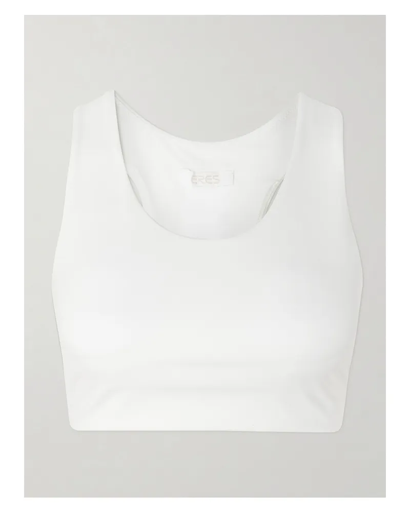 Eres Marie-josé Sport-bh Aus Stretch-jersey Mit Stickerei Und Cut-out - Weiß Weiß