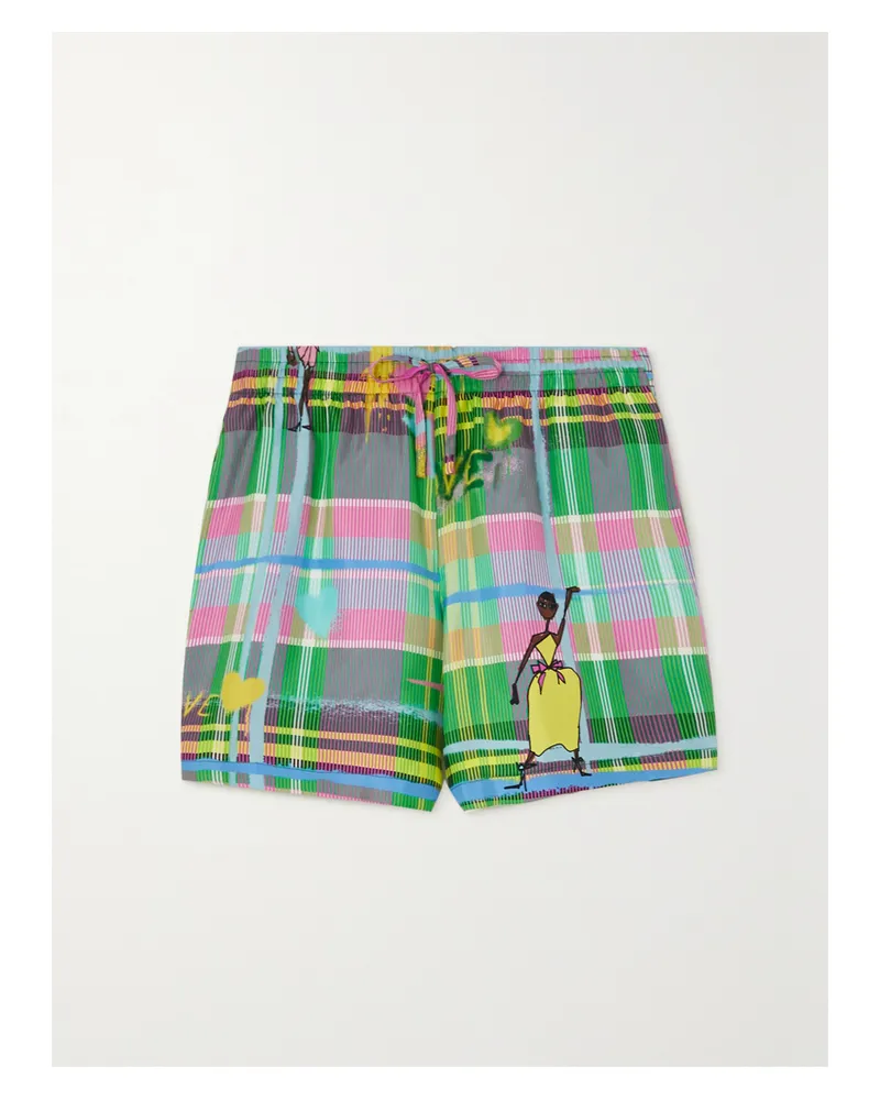 AZ FACTORY Chromatic Love Bedruckte Seidenshorts - Grün Grün