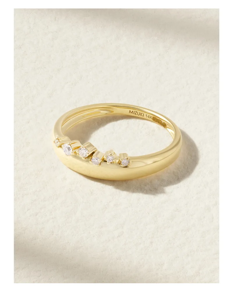 MIZUKI Ring Aus 14 Karat Gold Mit Diamanten Gold