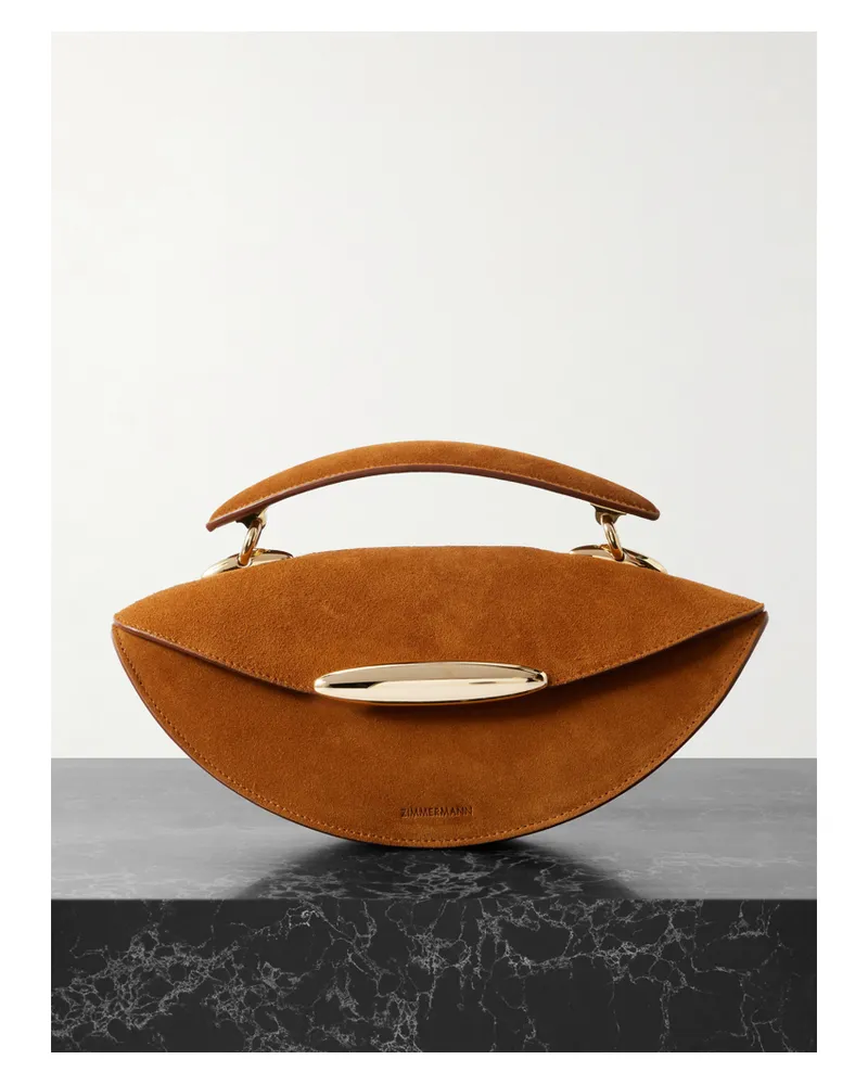 Zimmermann Wavelength Schultertasche Aus Veloursleder - Braun Braun