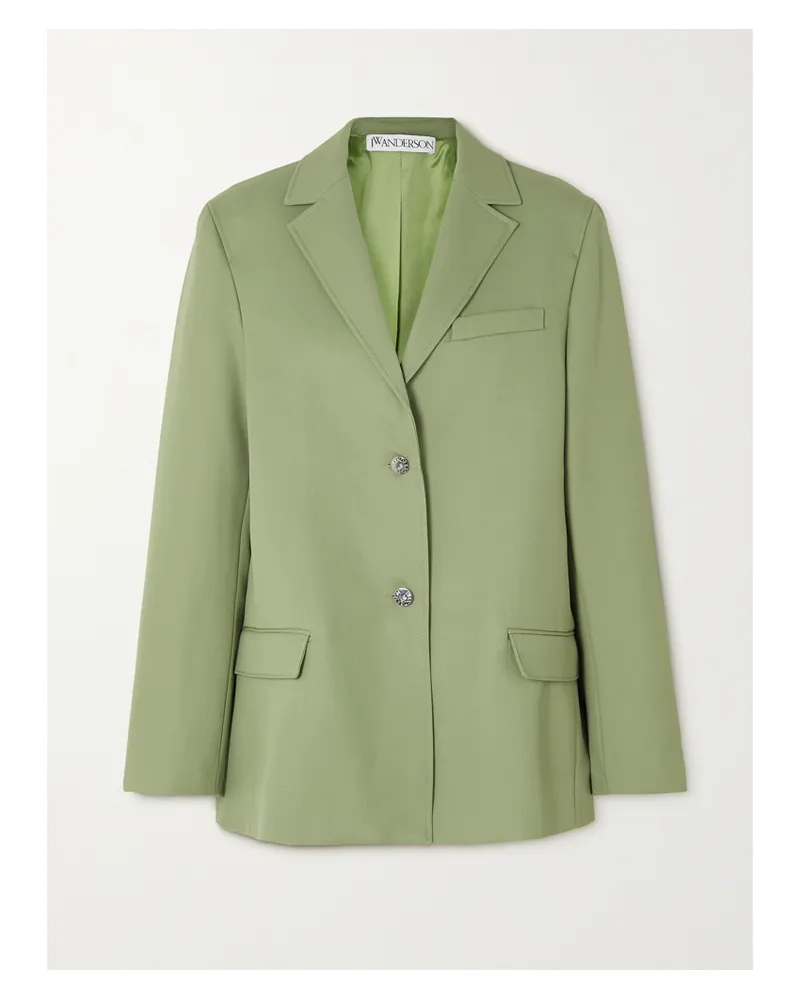 J.W.Anderson Oversized-blazer Aus Grain De Poudre Aus Wolle - Grün Grün