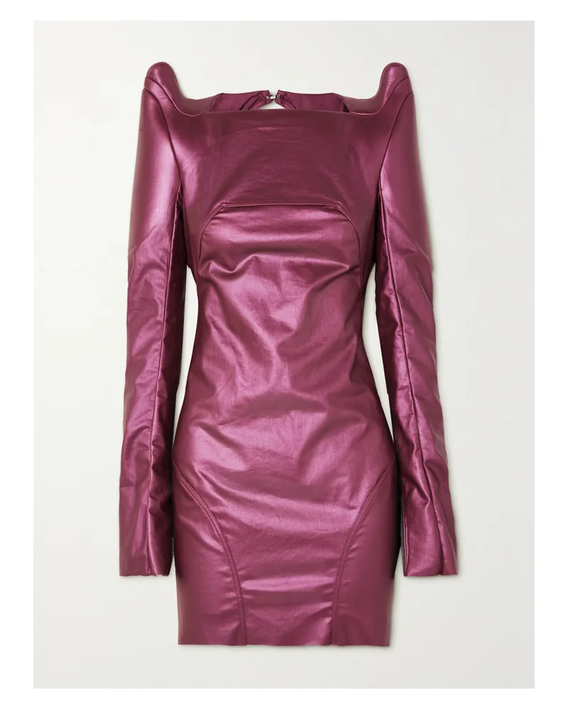 Rick Owens Abito Rückenfreies Minikleid Aus Beschichtetem Denim - Pink Pink