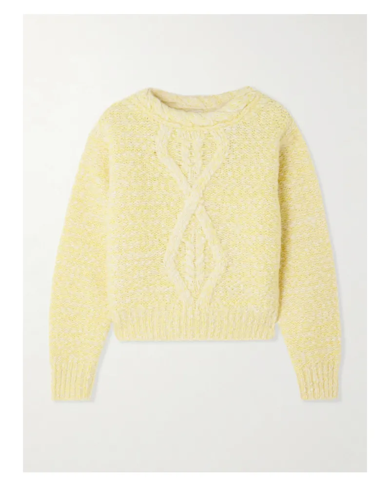 Isabel Marant Dorota Zopfstrickpullover Aus Einer Alpakawollmischung - Gelb Gelb