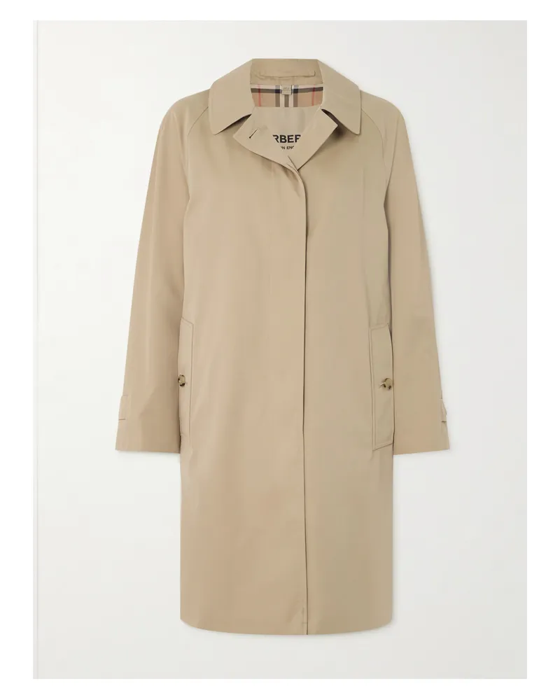 Burberry Camden Organic Cotton-gabardine Coat - Neutrals Neutrals