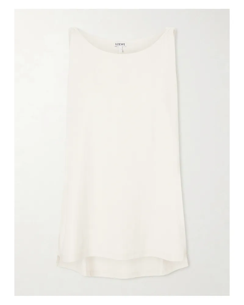 Loewe Anagram Tanktop Aus Rippstrick Mit Stickerei - Creme Creme