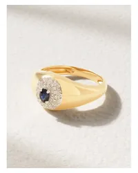 Yvonne Léon Ring aus 18 Karat  mit Saphir Und Diamanten Gold