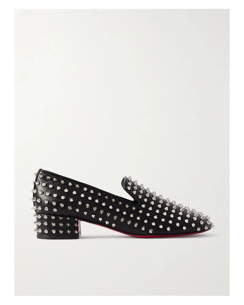 Christian Louboutin Spikeasy Studded Leather Pumps - Black Black