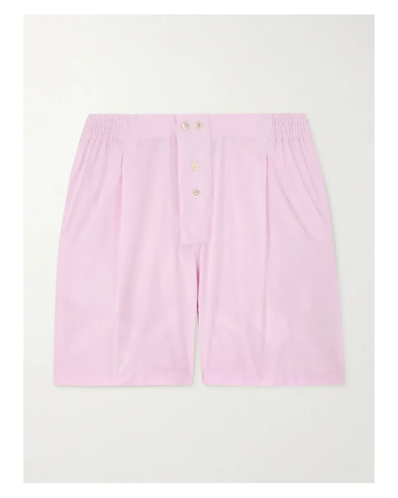Sébline Shorts Aus Baumwollpopeline Mit Falten - Pink Pink