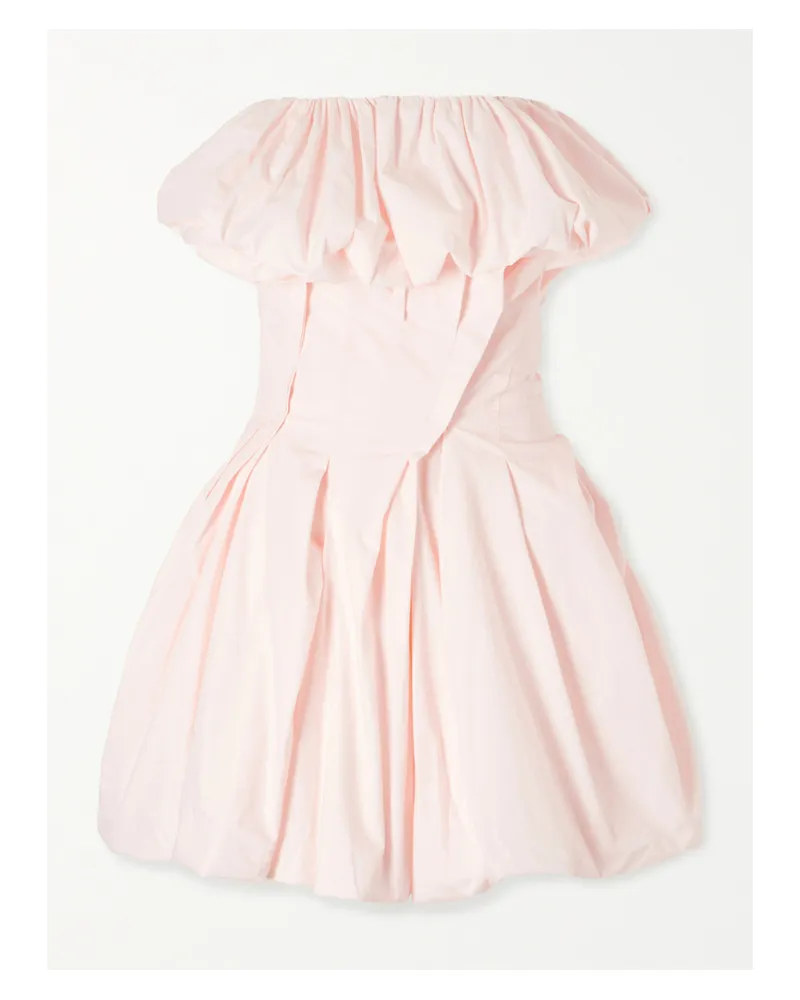 Magda Butrym Tiered Gathered Cotton-poplin Mini Dress - Pink Pink