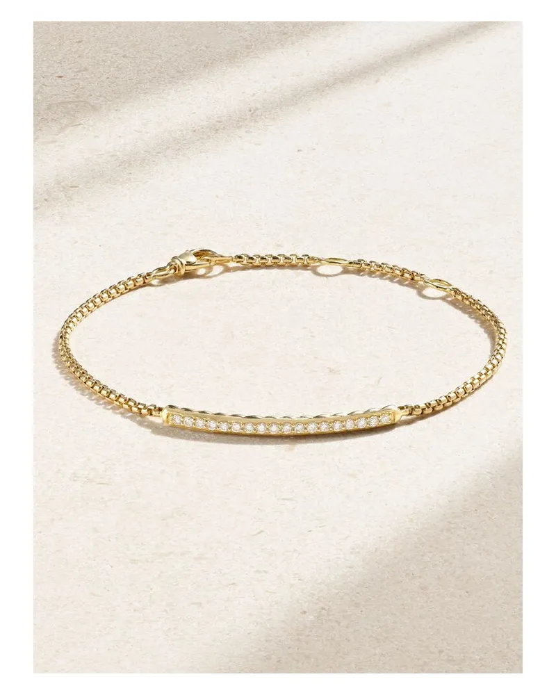 David Yurman Petite Pavé Armband Aus 18 Karat Gold Mit Diamanten Gold
