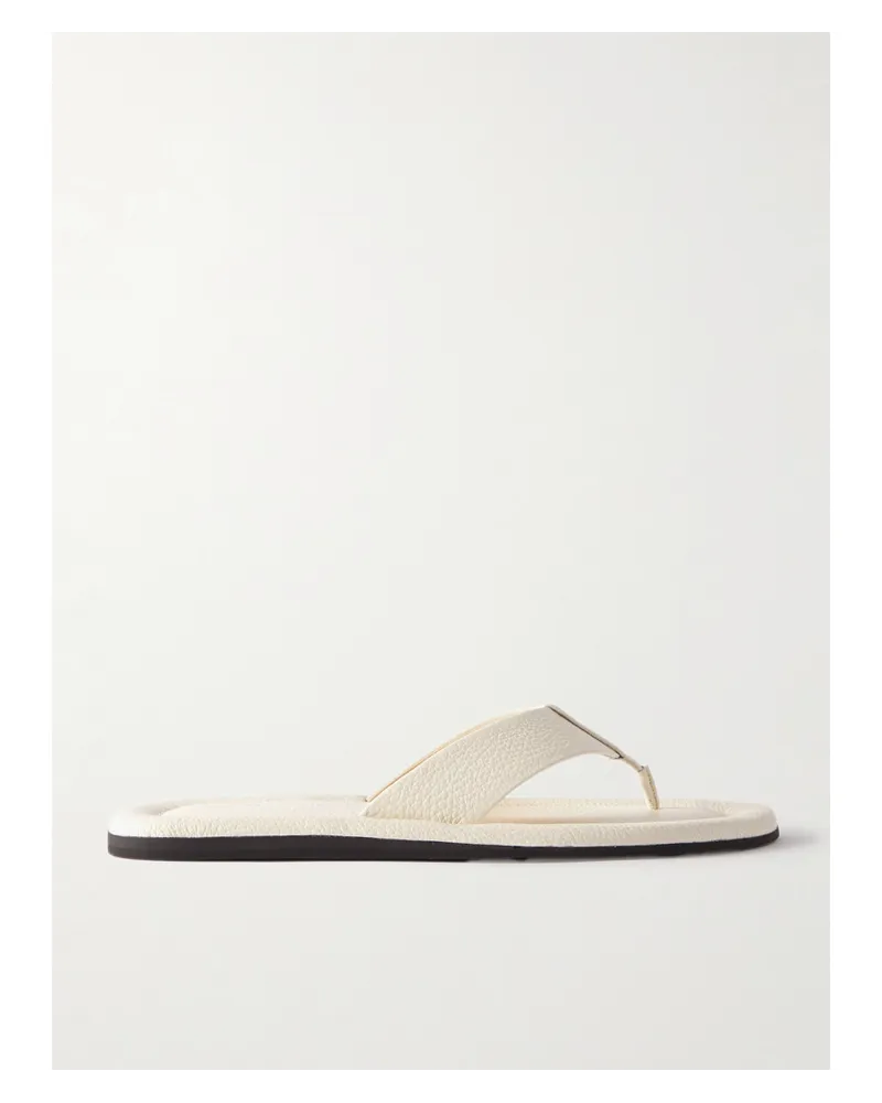 Proenza Schouler Cooper Zehensandalen aus Strukturiertem Leder Creme