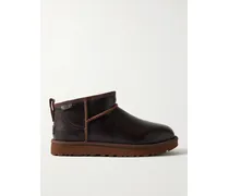Classic Ultra Mini Ankle Boots Aus Leder - Braun