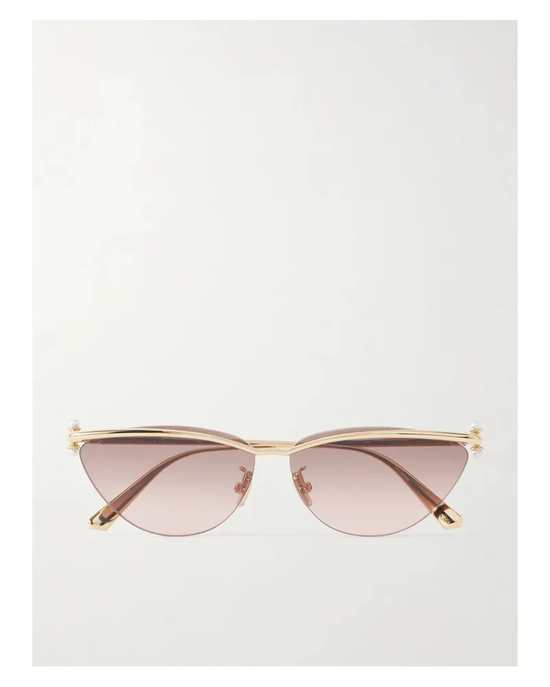 Dior Diortribales B2u Cat-eye Gold-tone Sunglasses Gold