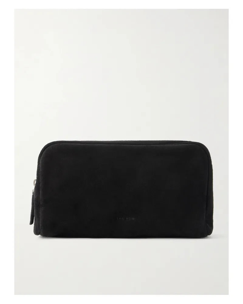 The Row Astra Suede Pouch - Black Black