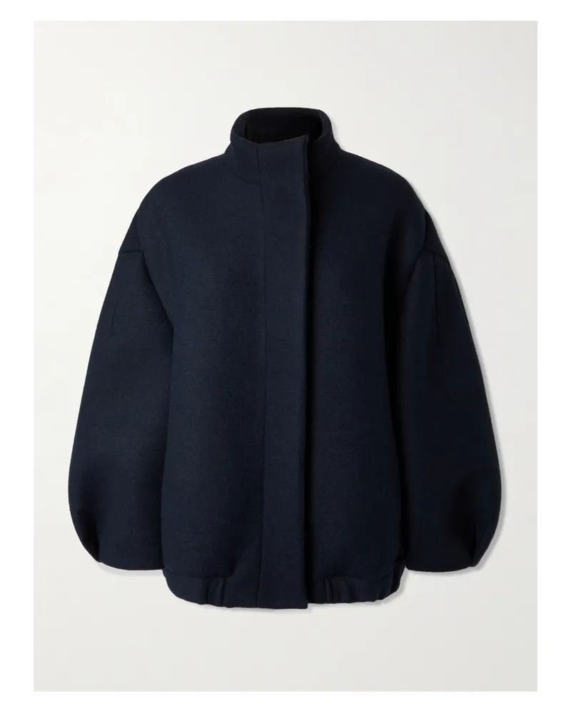 Dries van Noten Oversized-bomberjacke Aus Filz - Blau Blau