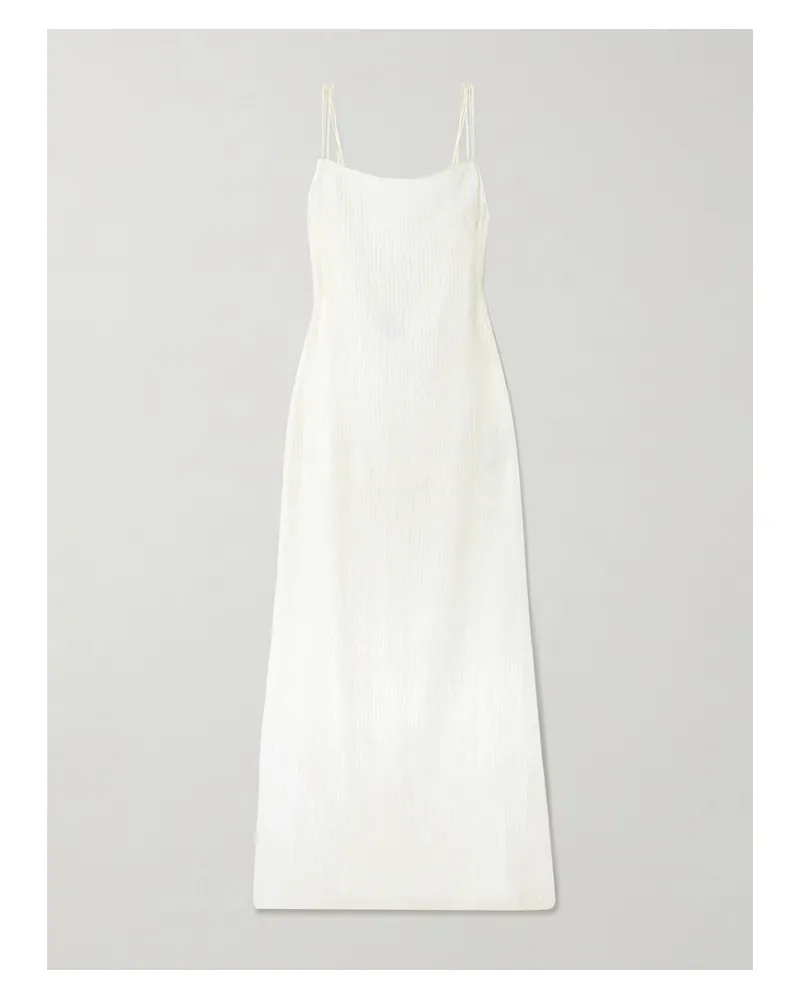 Gabriela Hearst Avebury Maxikleid Aus Plissierter Seide - Elfenbein Elfenbein