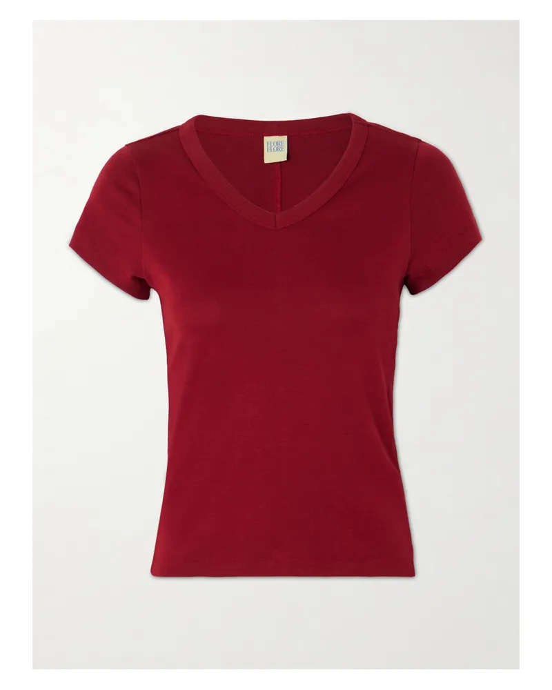 Flore Flore Jill Baby T-shirt Aus Biobaumwoll-jersey - Burgunder Burgunder
