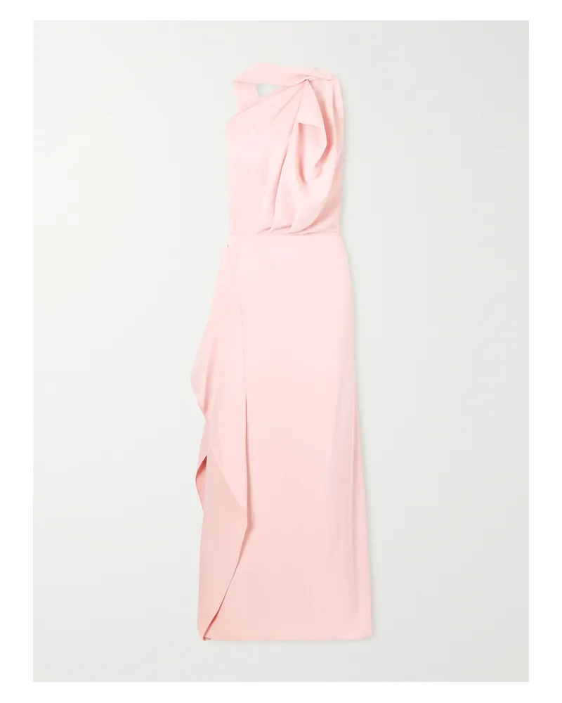 Maticevski Priority Asymmetric Draped Crepe Gown - Pink Pink