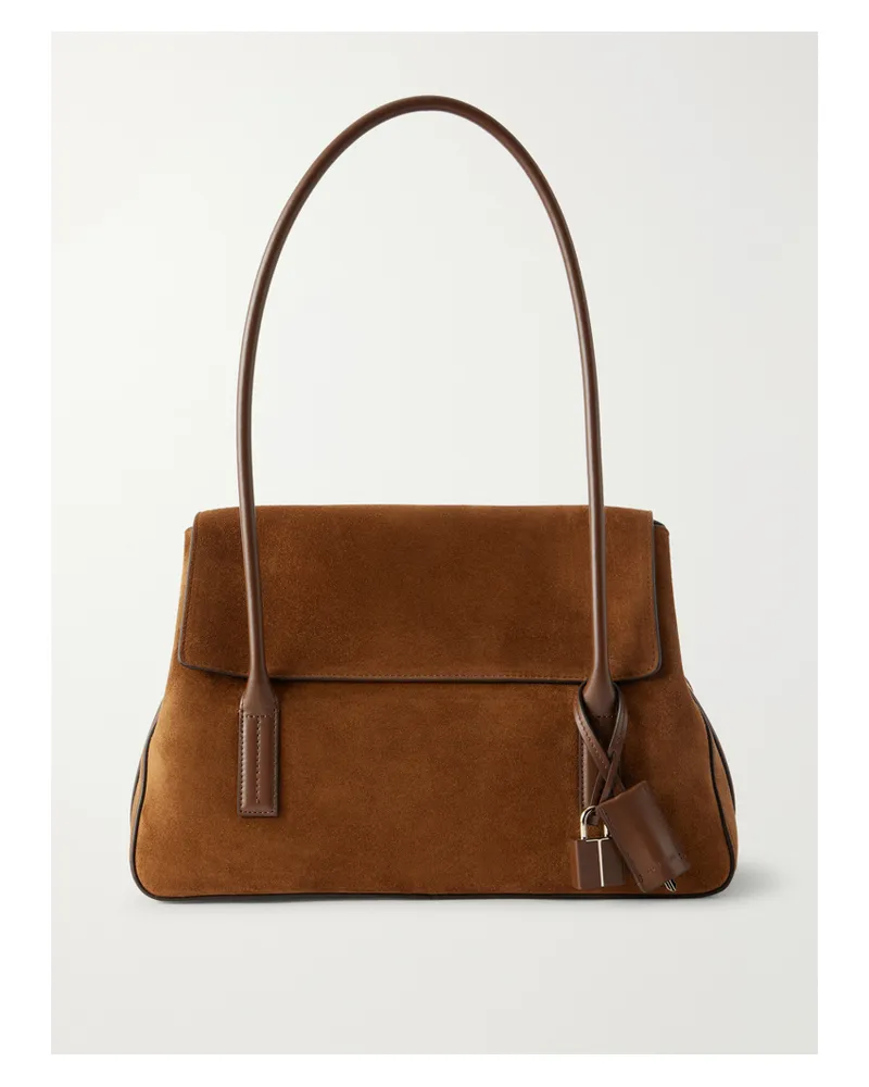 Tom Ford Suede Shoulder Bag - Brown Brown