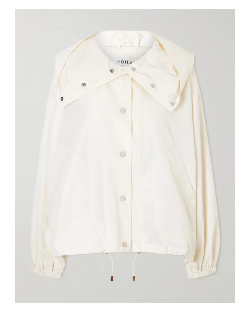 Róhe Hooded Taffeta Jacket - Off-white Off-white