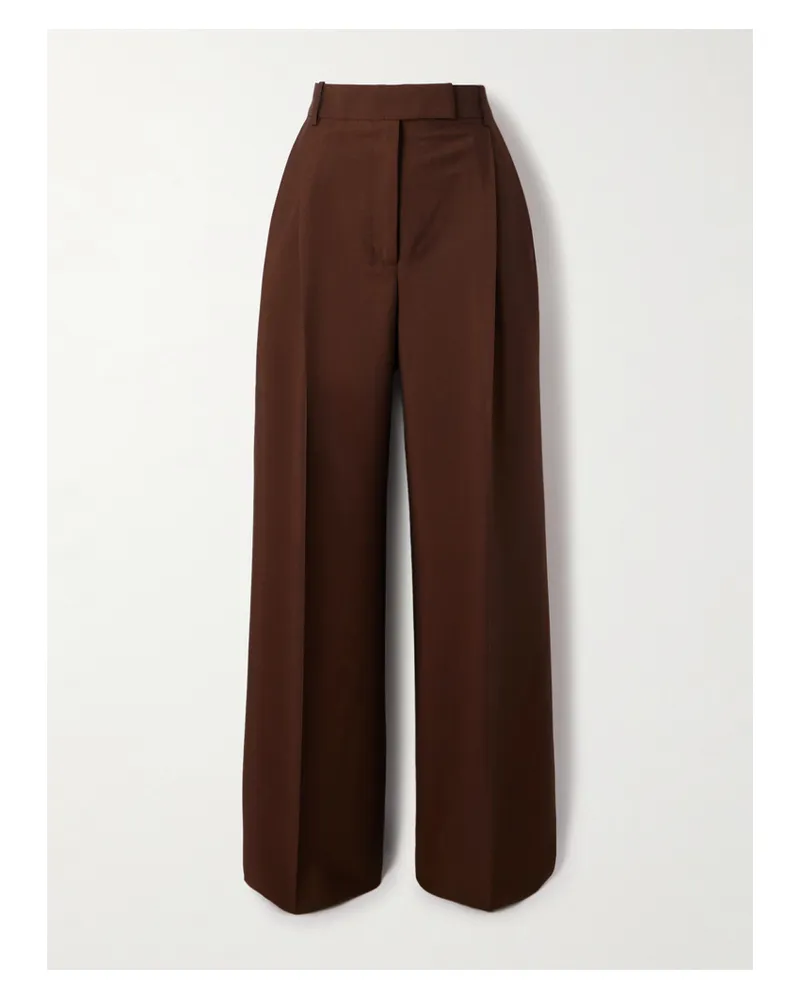 Róhe Hose Aus Einer Woll-mohairmischung Mit Bundfalten - Braun Braun