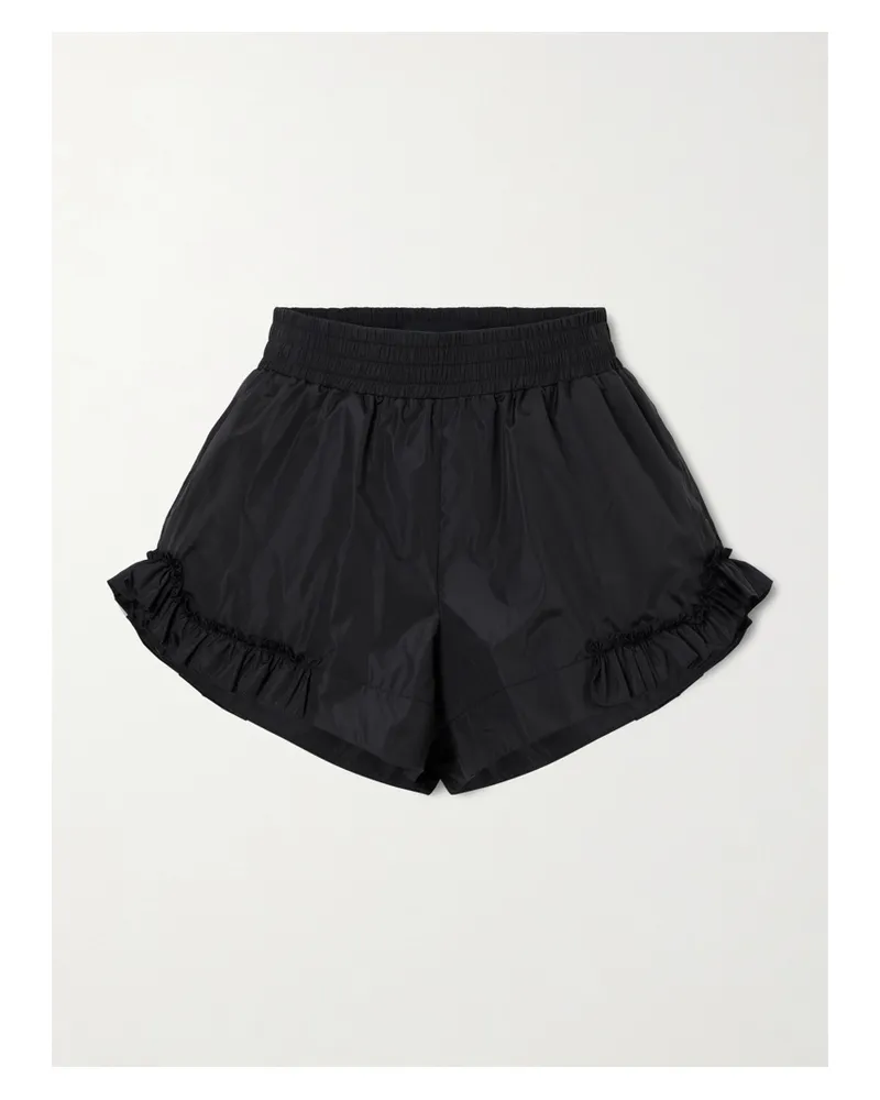Simone Rocha Ruffled Shell Shorts - Black Black