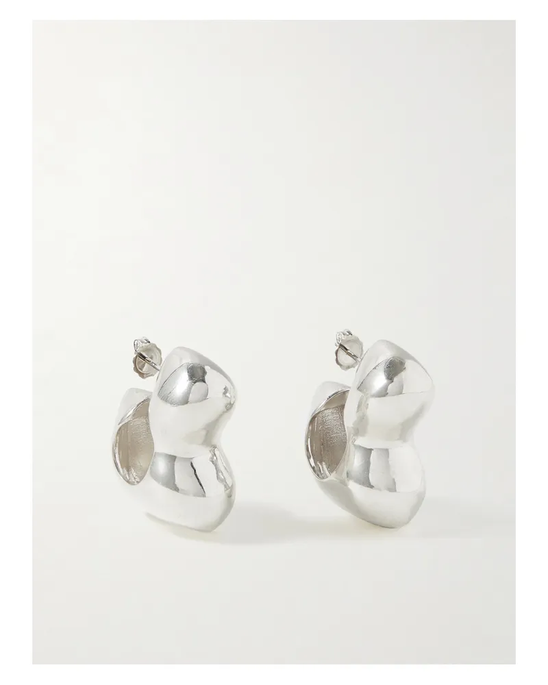 AGMES Simone Bodmer-turner Bubble Recycled Sterling Silver Hoop Earrings Silver