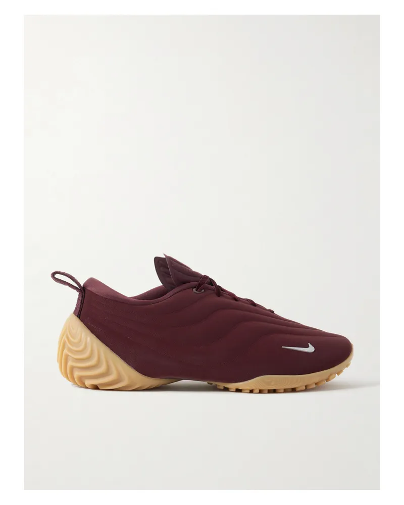 Nike Astra Ultra Sneakers Aus Gestepptem, Gebürstetem Shell - Burgunder Burgunder