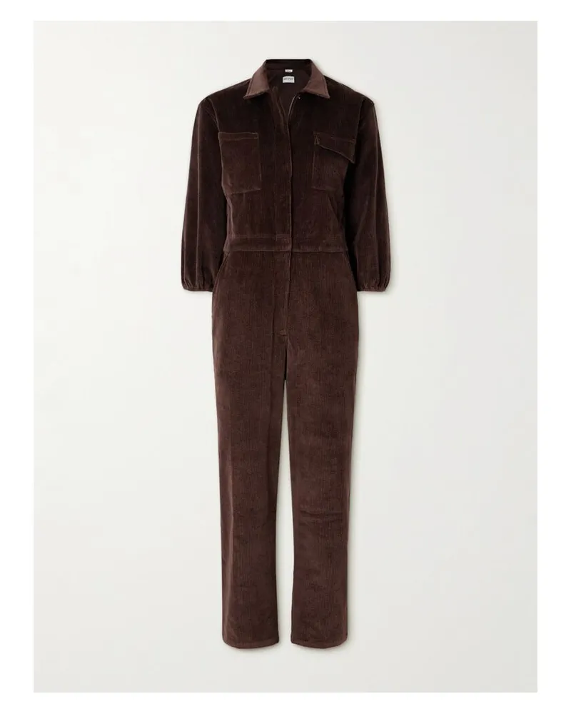 Rivet Utility Charmer Jumpsuit Aus Stretch-baumwollcord - Braun Braun