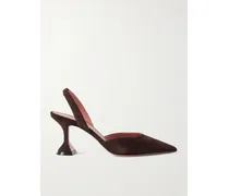 Holli Slingback-pumps Aus Veloursleder - Braun