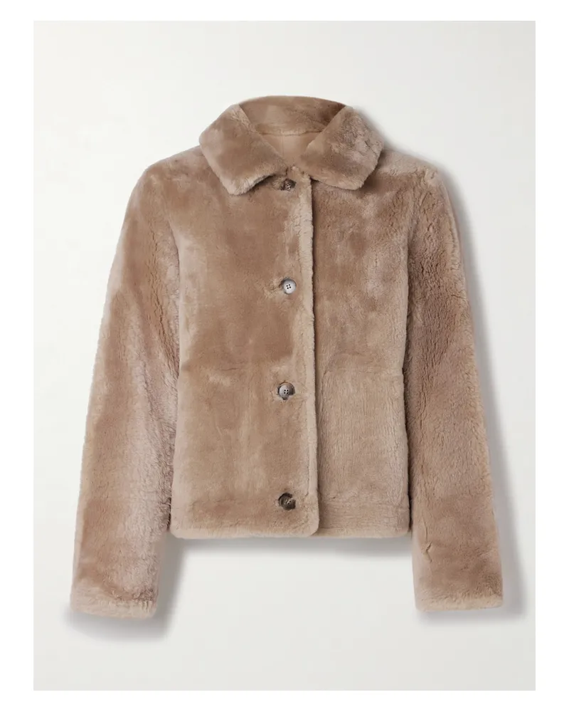 Yves Salomon Shearling Jacket - Neutrals Neutrals