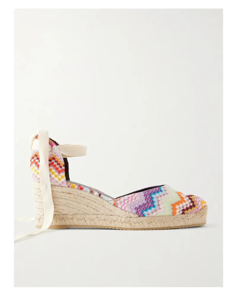 Missoni Eva 60 Striped Woven Espadrilles Sandals - Multi Multi