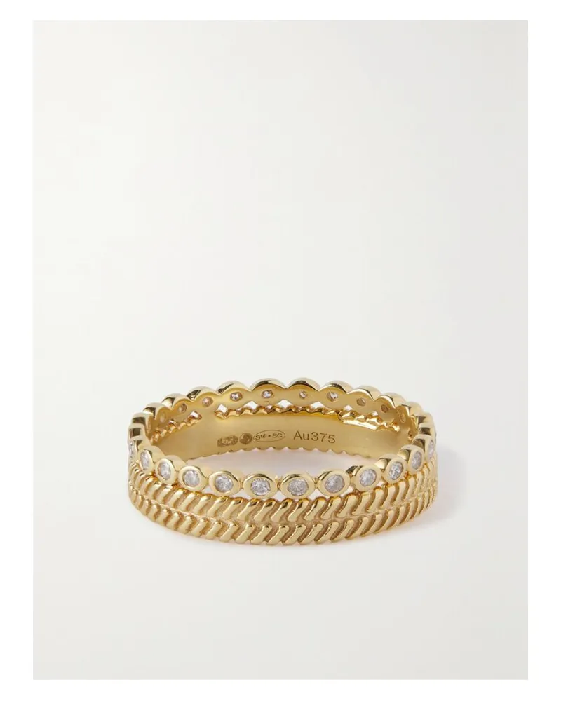 Pascale Monvoisin Jil N°2 Ring Aus 9 Karat Gold Mit Diamanten Gold