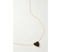 Mini Heart Kette aus 18 Karat Gold mit Onyx