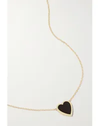 Jennifer Meyer Mini Heart Kette aus 18 Karat Gold mit Onyx Schwarz