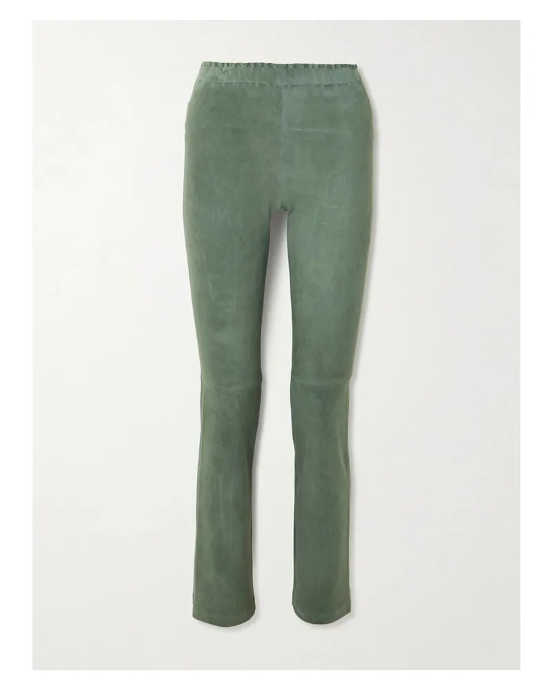 Stouls Jp Schlaghose Aus Veloursleder - Grün Grün