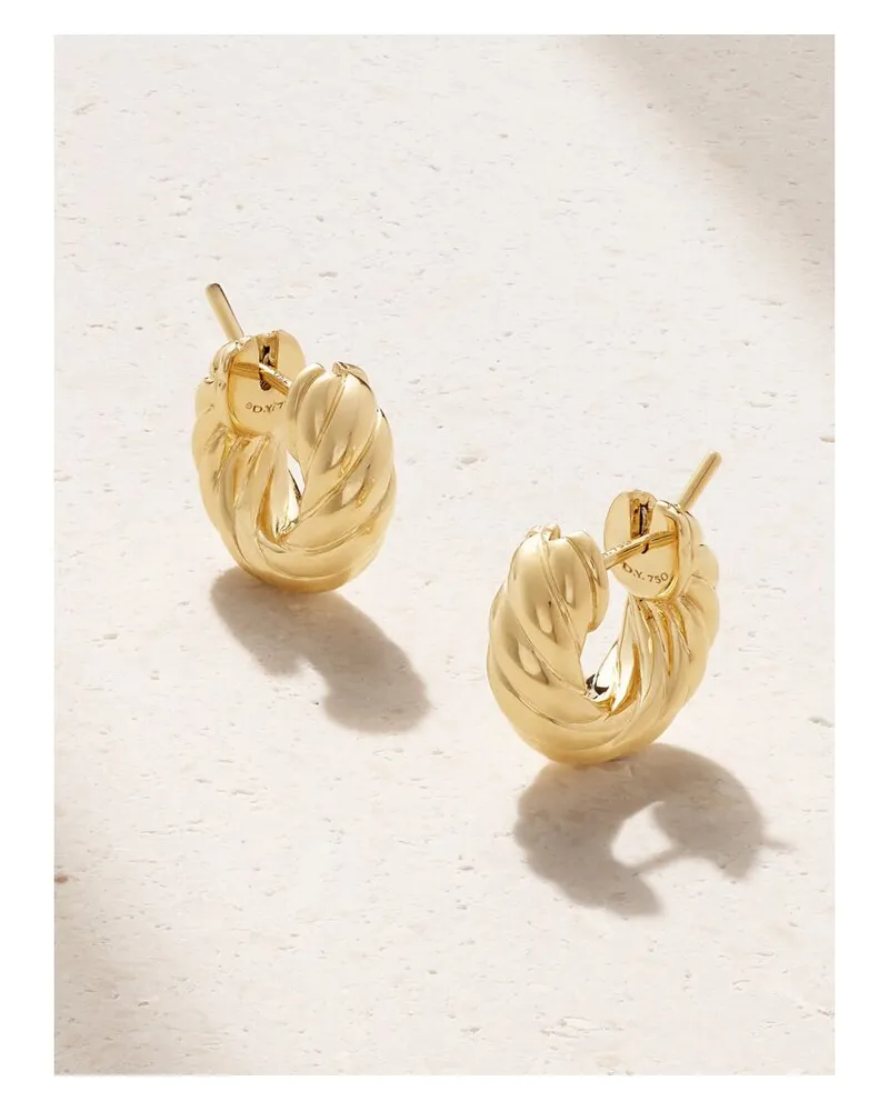 David Yurman Sculpted Cable Creolen Aus 18 Karat Gold Gold